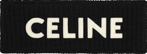 celine wool headband|Celine Black Wool Logo Headband .